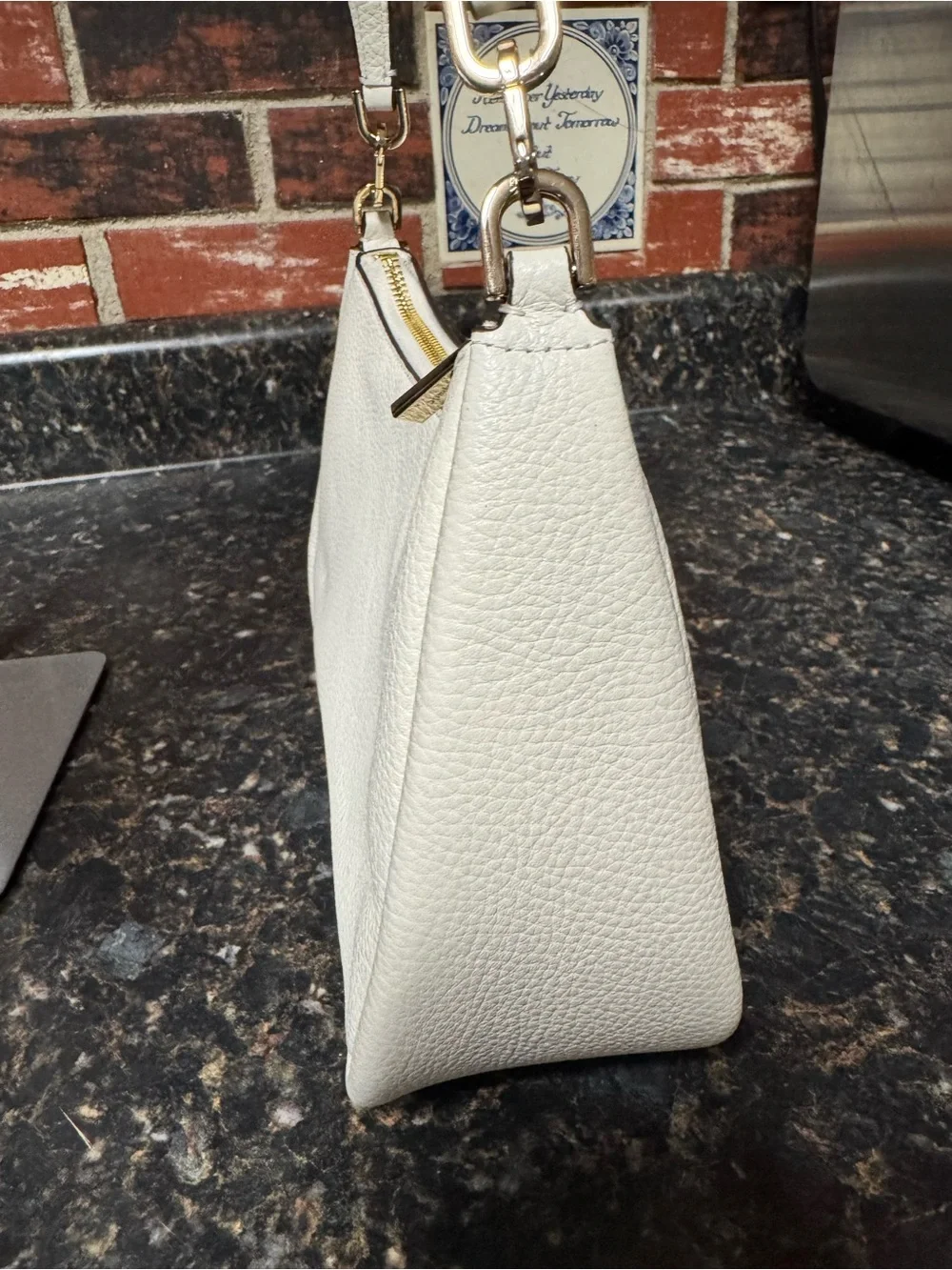 Kate Spade Kayla Small Convertible Shoulder Crossbody Bag Meringue Pebbled